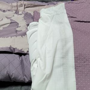 Comforter,  shams and skirt. Queen